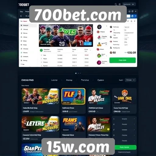 Avaliação da interface do usuário em 700bet.com